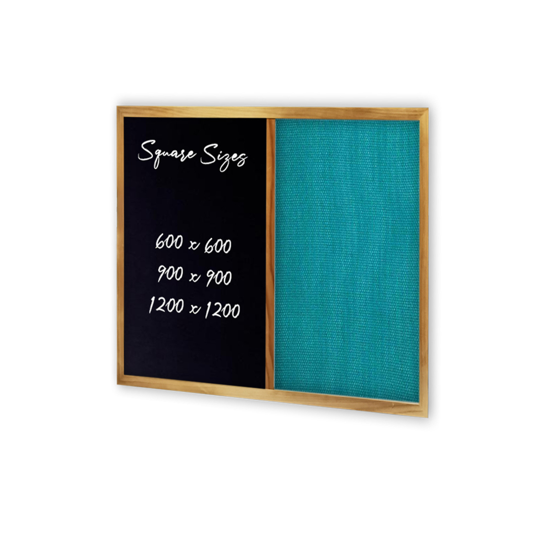 COMBIBOARD | Chalkboard + Standard Fabric | Wood Frame image 1